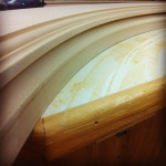 Molding Edge w/ LED light grove (upside down on workbench)