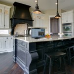 Island with Computer Monitor Lift