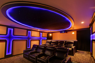 Custom Home Theater with LEDs