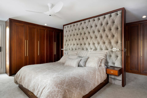 Custom Master Bed Headboard and Built-In Cabinetry in St. Paul, MN