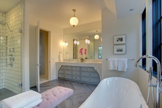 Custom Vanity with Marble Top