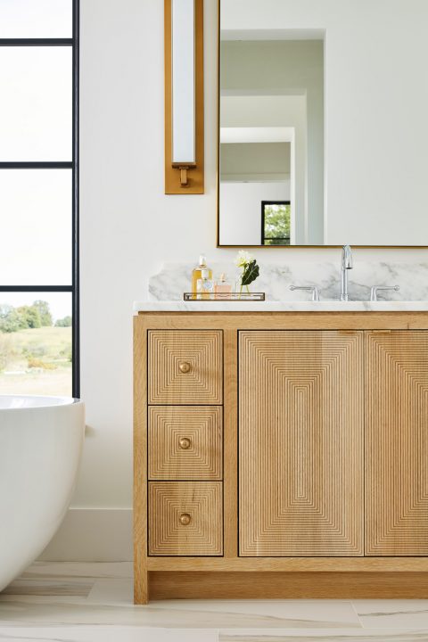 Reeded Custom Bathroom Vanity