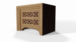 MDF Rendering of Nightstand with Hidden Drawer