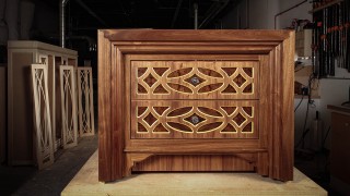 Night Stand with Hidden Drawer for Social Media