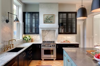 European Inspired Kitchen and Range Hood