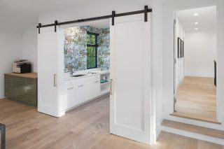 Custom Sliding Wood Doors into Pantry