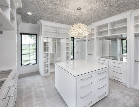 High end Custom Cabinetry and Woodwork in Closet