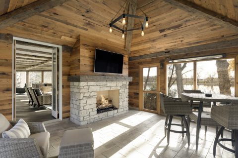 Screen Porch and Fireplace