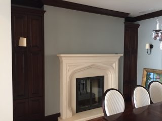 Fireplace in Dining Room