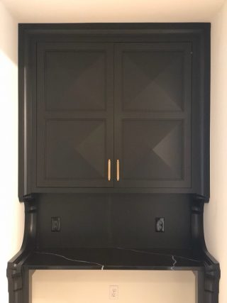 Raised Studded Panels on Cabinets