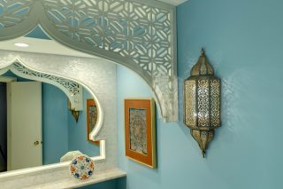 Moroccan Bathroom Remodel Custom Valence