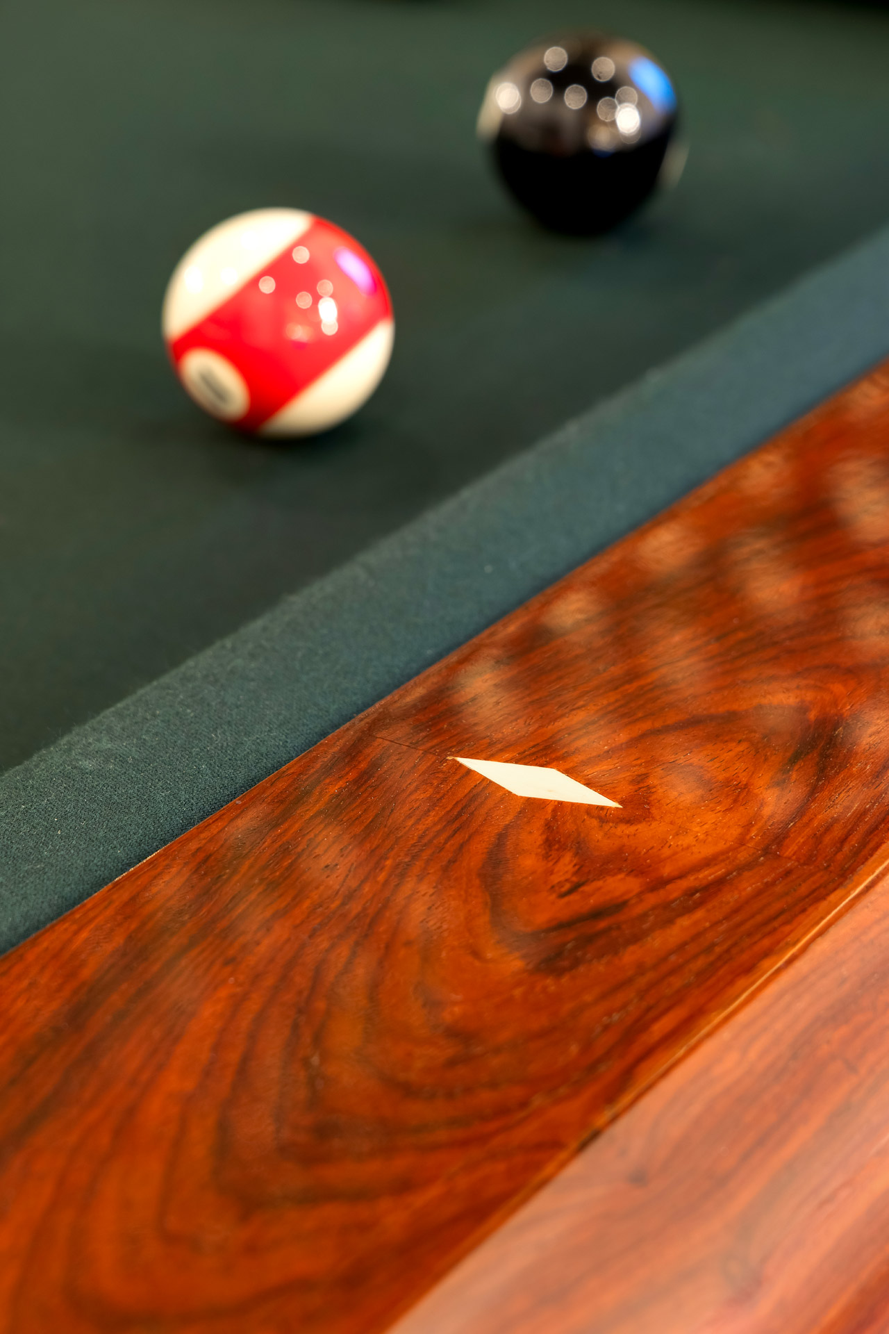 Custom Pool Table Side Rail Detail Custom Pool Table Side Rail Detail